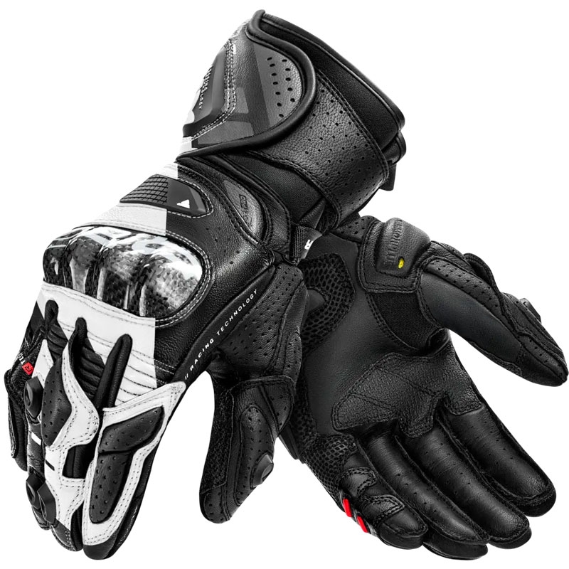 Gants de moto Shima RS-3 blancs
