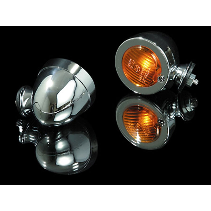 Clignotant moto Highsider Smart Bullet Flat chrome