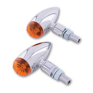 Clignotants moto Highsider Smart Micro-bullet chromés