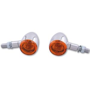 Clignotants moto Highsider Smart Mini Bullet chromés