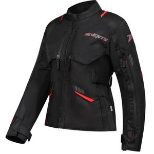 Veste moto femme Seventy Degrees SD-JT69 Tanami noir-rouge