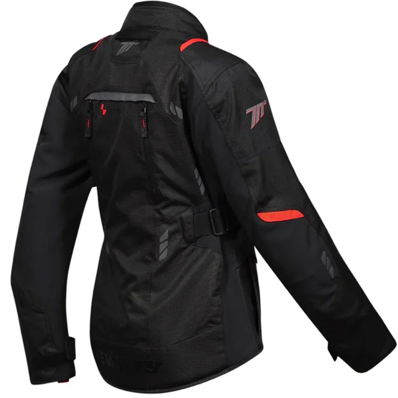 Veste moto femme Seventy Degrees SD-JT69 Tanami noir-rouge