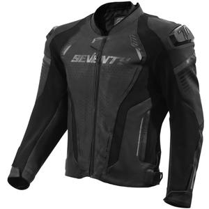Blouson moto en cuir Seventy Degrees SD-JL24 Spoiler noir