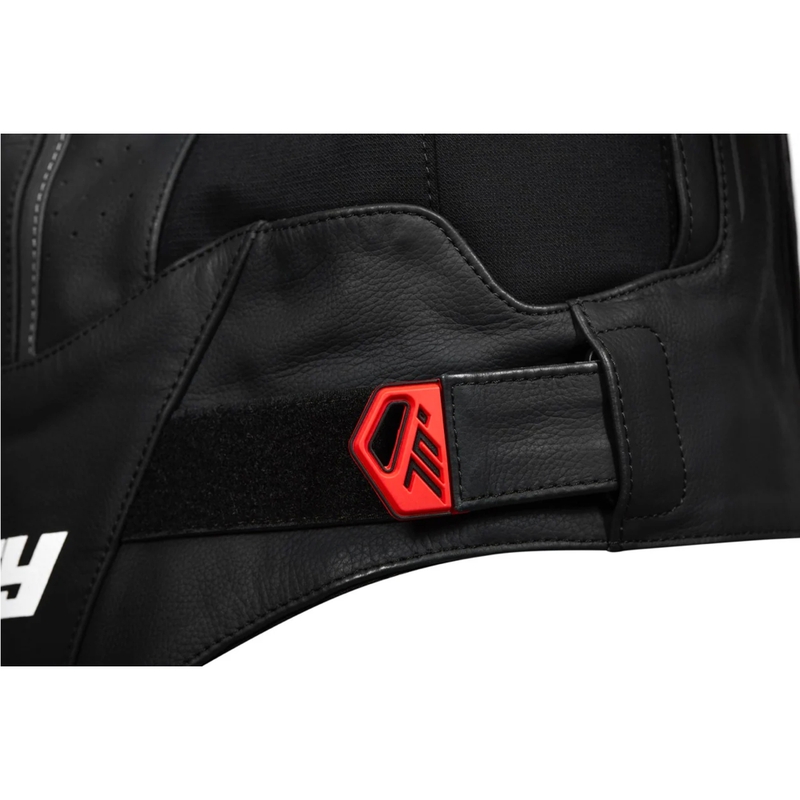 Blouson moto en cuir Seventy Degrees SD-JL24 Spoiler noir-rouge