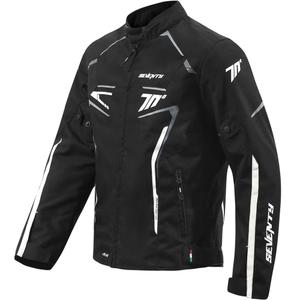 Veste moto Seventy Degrees SD-JR65 Piston noir-gris-blanc