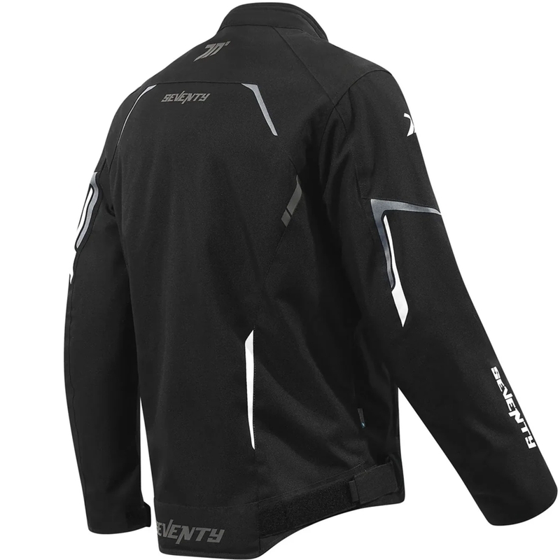 Veste moto Seventy Degrees SD-JR65 Piston noir-gris-blanc