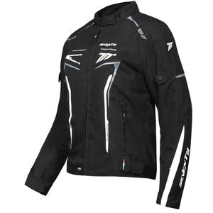 Veste moto femme Seventy Degrees SD-JR67 Piston noir-gris-blanc