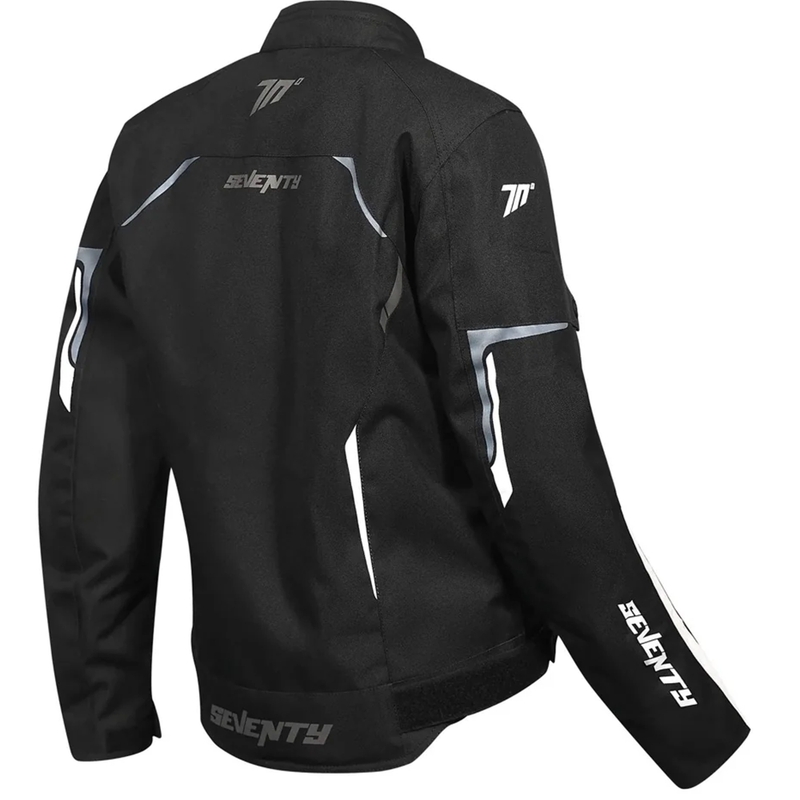 Veste moto femme Seventy Degrees SD-JR67 Piston noir-gris-blanc