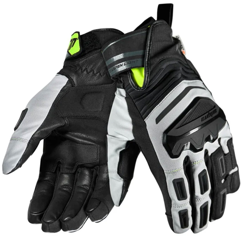 Gants moto Seventy Degrees SD-T13 Aspen Light noir-gris-jaune fluo