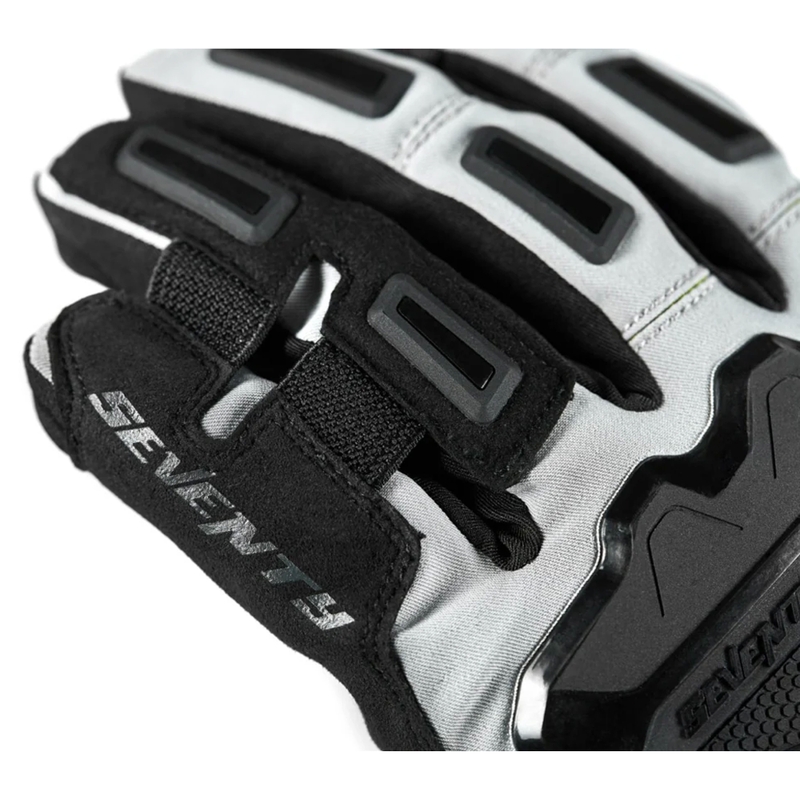 Gants moto Seventy Degrees SD-T13 Aspen Light noir-gris-jaune fluo
