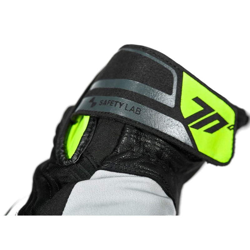 Gants moto Seventy Degrees SD-T13 Aspen Light noir-gris-jaune fluo