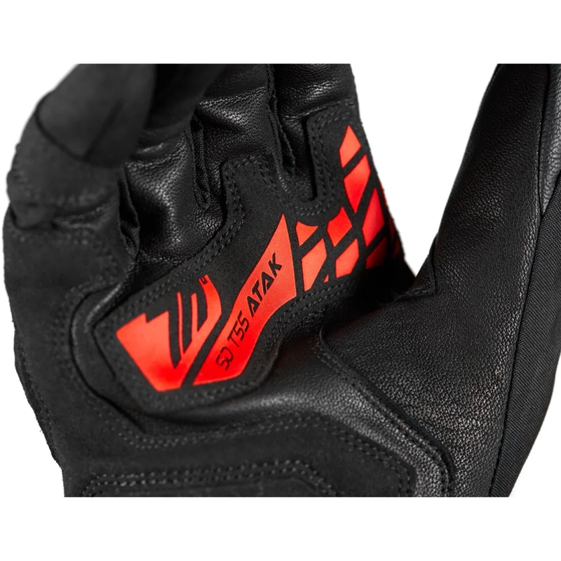Gants de moto Seventy Degrees SD-T55 Atak noir-rouge