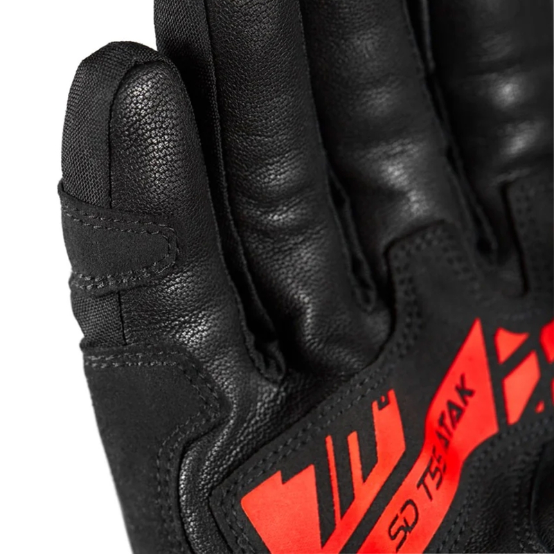 Gants de moto Seventy Degrees SD-T55 Atak noir-rouge