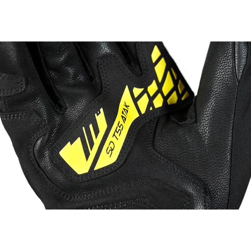 Gants moto Seventy Degrees SD-T55 Atak noir-jaune fluo