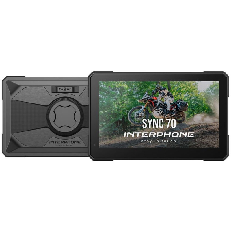 Interphone RIDESYNC70 avec écran Apple CarPlay et Android Auto pour motos