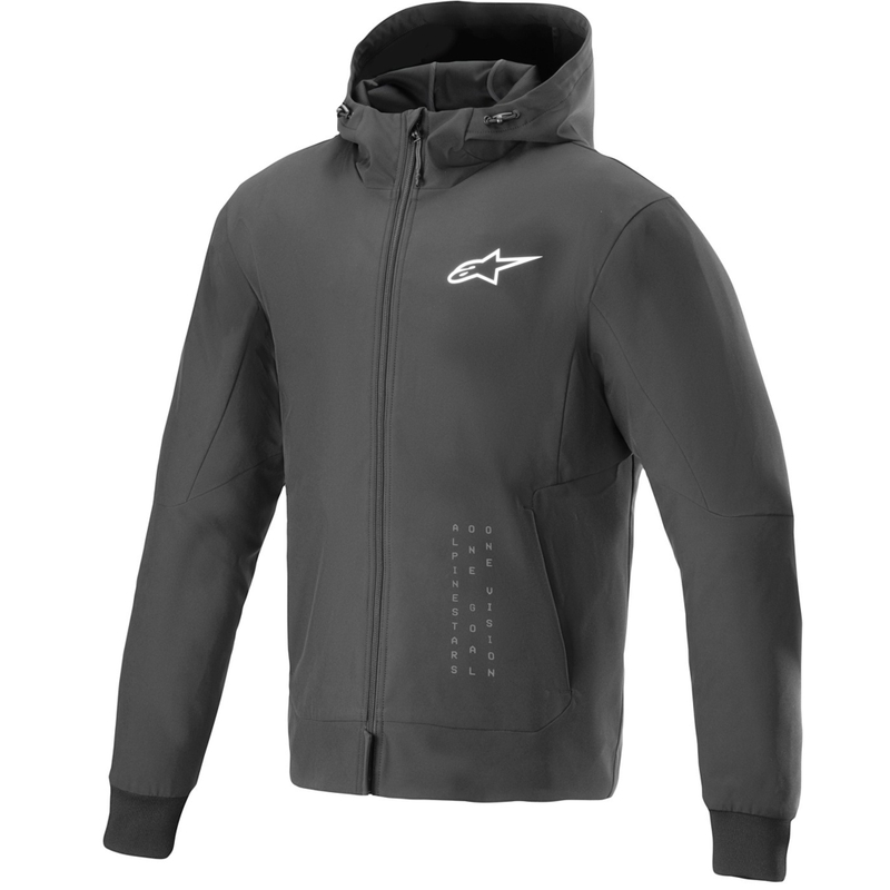Sweat-shirt moto Alpinestars Radium Tech Hoodie noir-blanc
