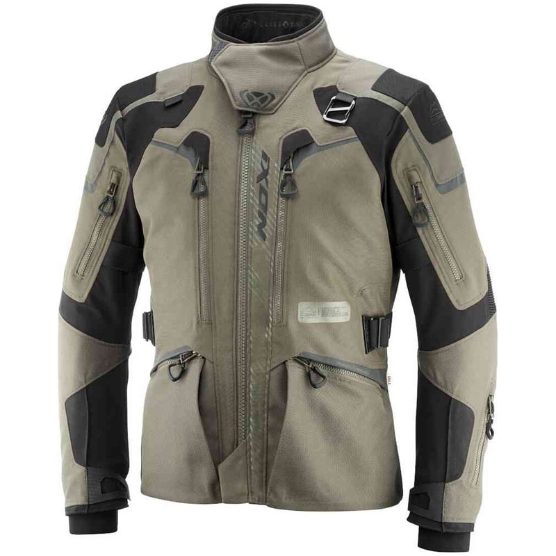 Veste moto IXON Odin kaki-noir