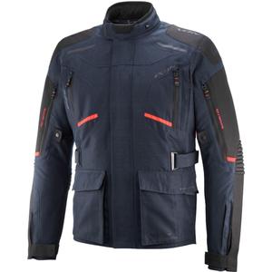 Blouson moto IXON Midgard bleu-rouge fluo