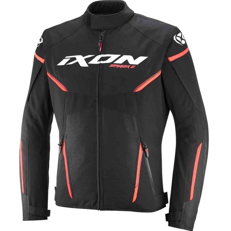 Veste moto IXON Striker 2 noir-blanc-rouge