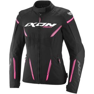 Blouson moto femme IXON Striker 2 Lady noir-rose