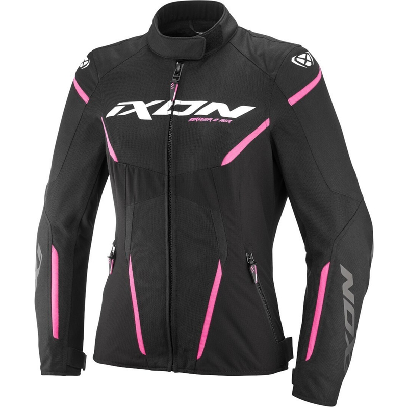 Veste moto femme IXON Striker 2 Air WP Lady noir et rose