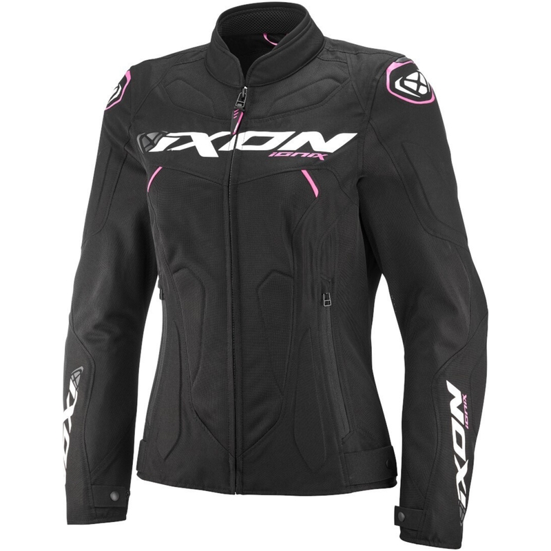 Veste moto femme IXON Ionix Lady noir et rose