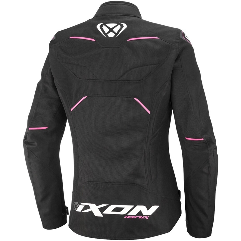 Veste moto femme IXON Ionix Lady noir et rose