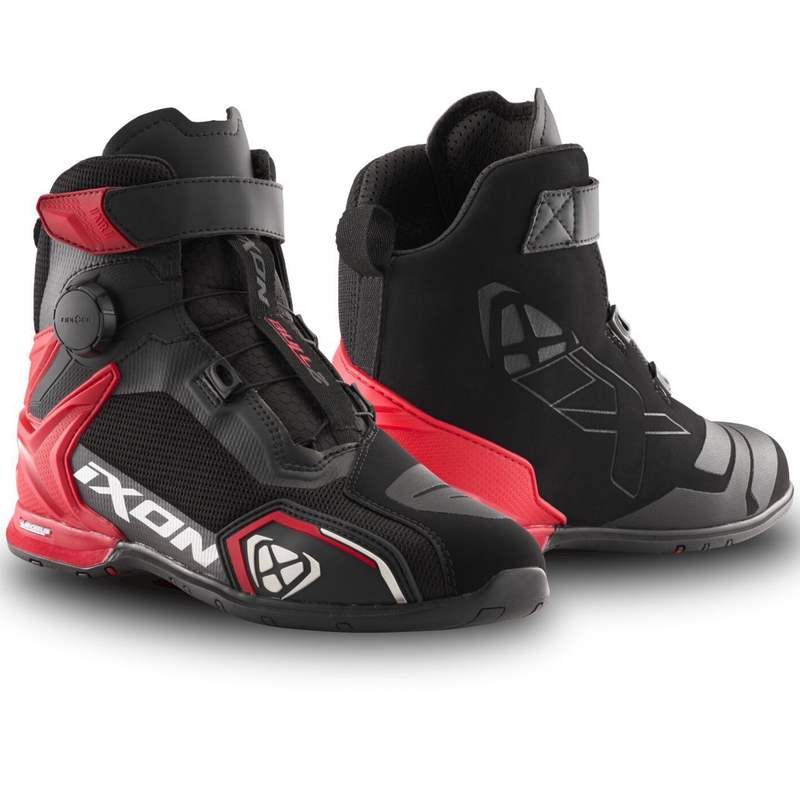 Bottes de moto IXON Bull 2 Air noir-blanc-rouge