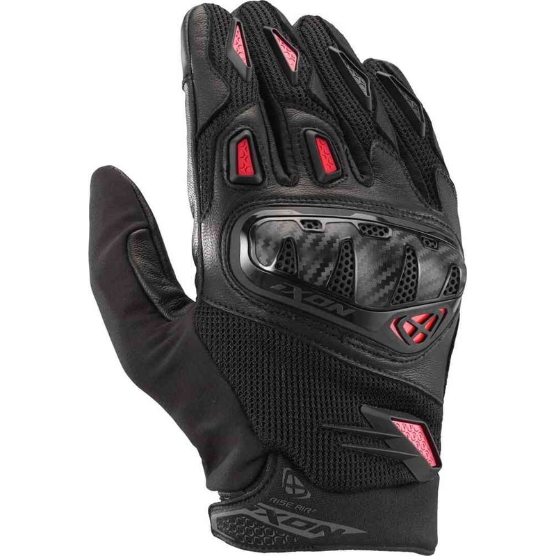Gants moto IXON Rise Air 2 noir-rouge