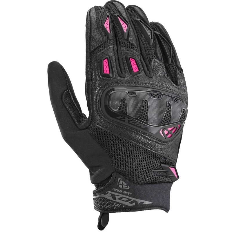 Gants moto femme IXON Rise Air 2 noir-rose