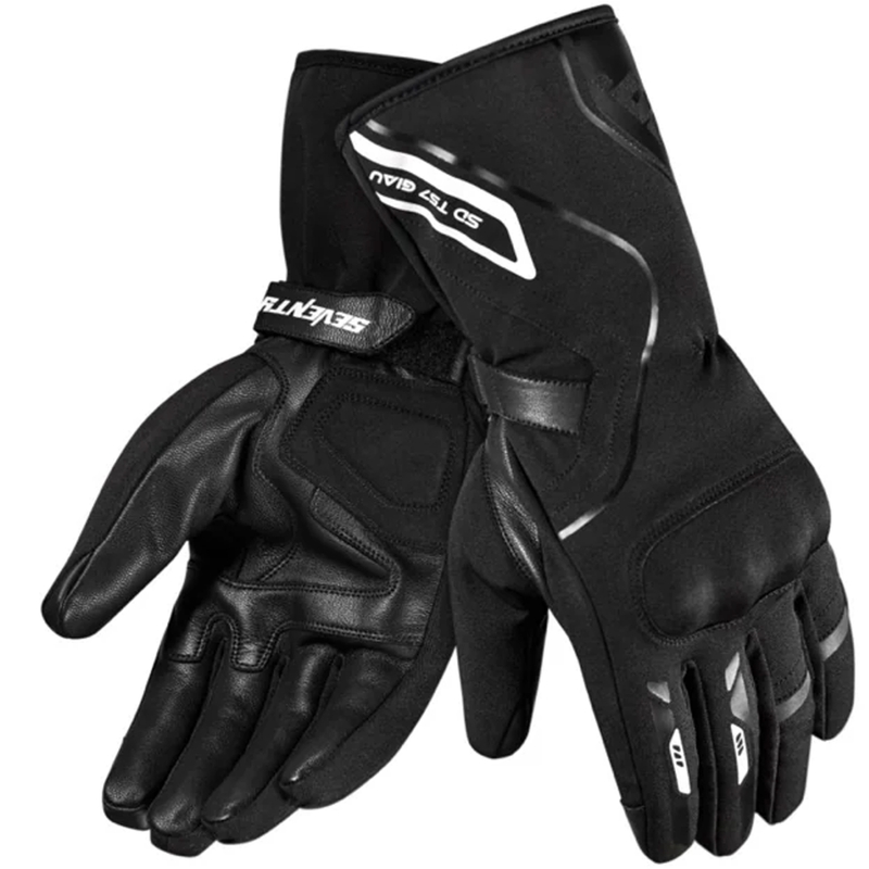 Gants de moto Seventy Degrees SD-T57 Giau noir-blanc
