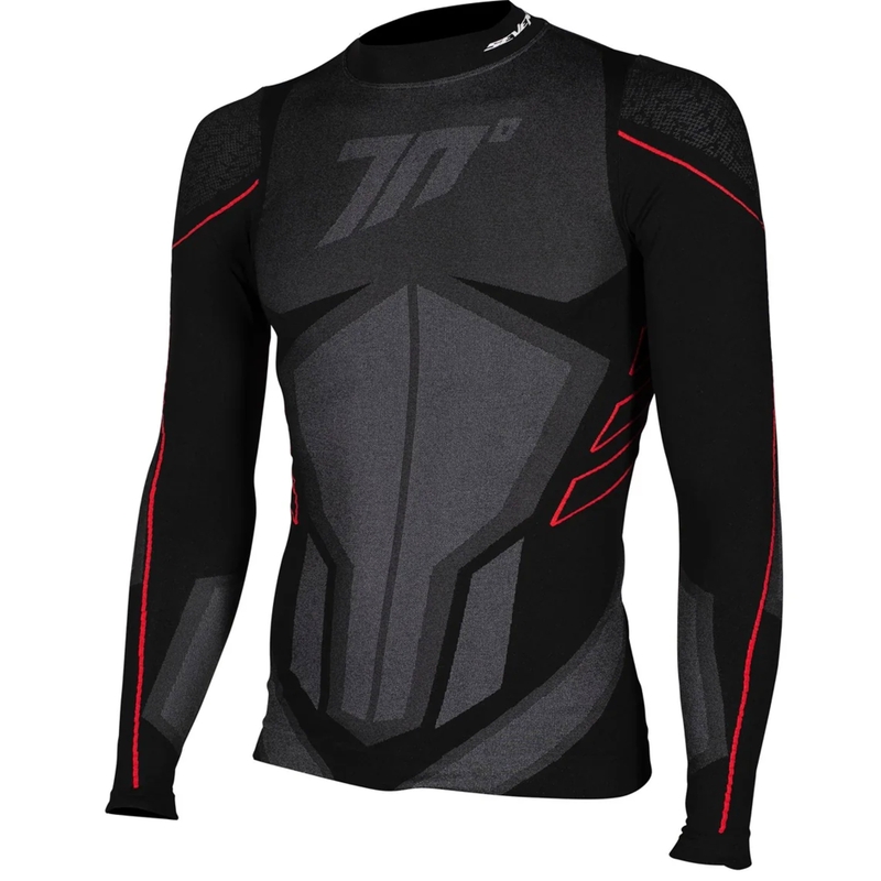 T-shirt thermique noir Seventy Degrees SD-CT1