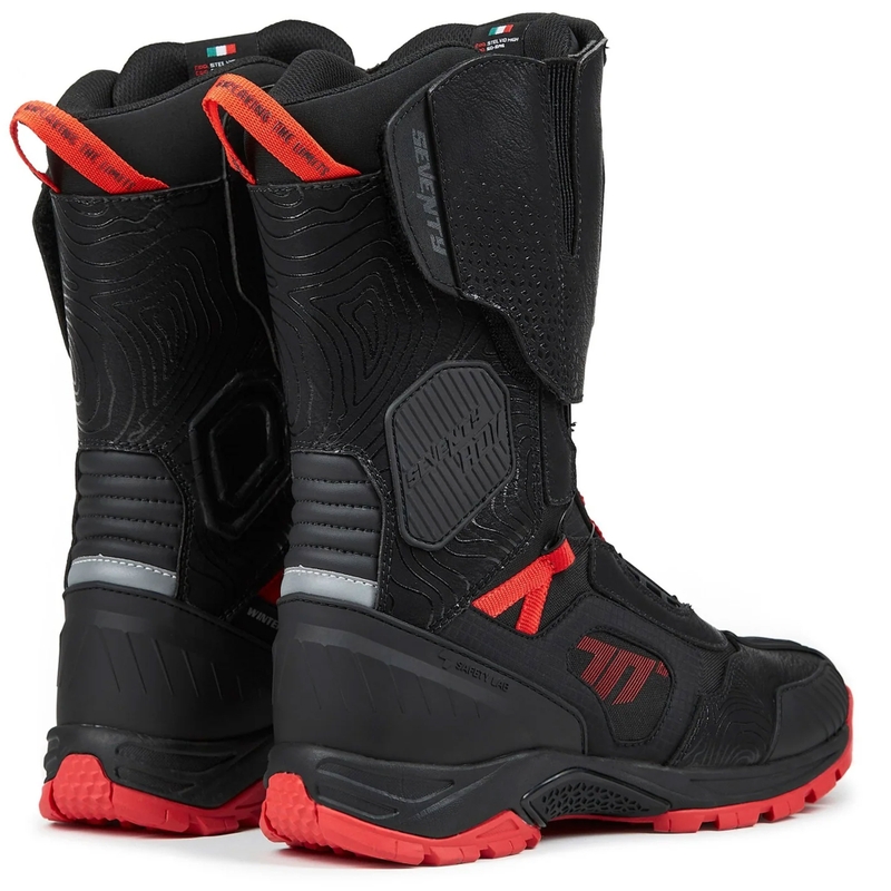Bottes de moto Seventy Degrees SD-BA6 Stelvio High noir-rouge