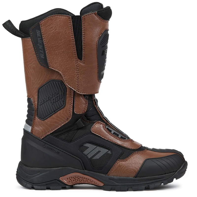 Bottes de moto hautes Seventy Degrees SD-BA6 Stelvio marron