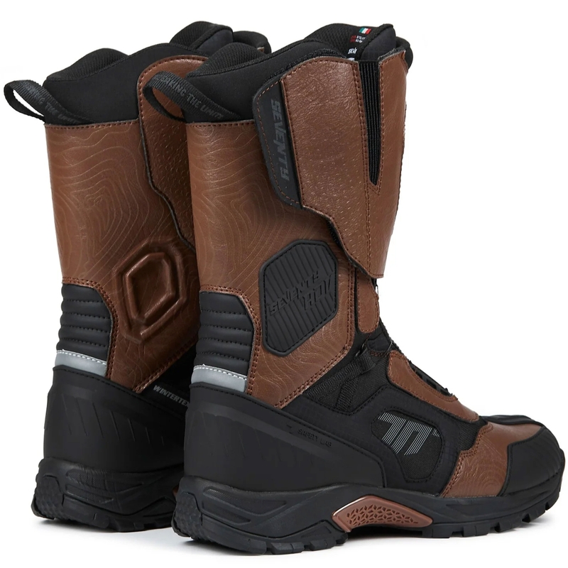 Bottes de moto hautes Seventy Degrees SD-BA6 Stelvio marron