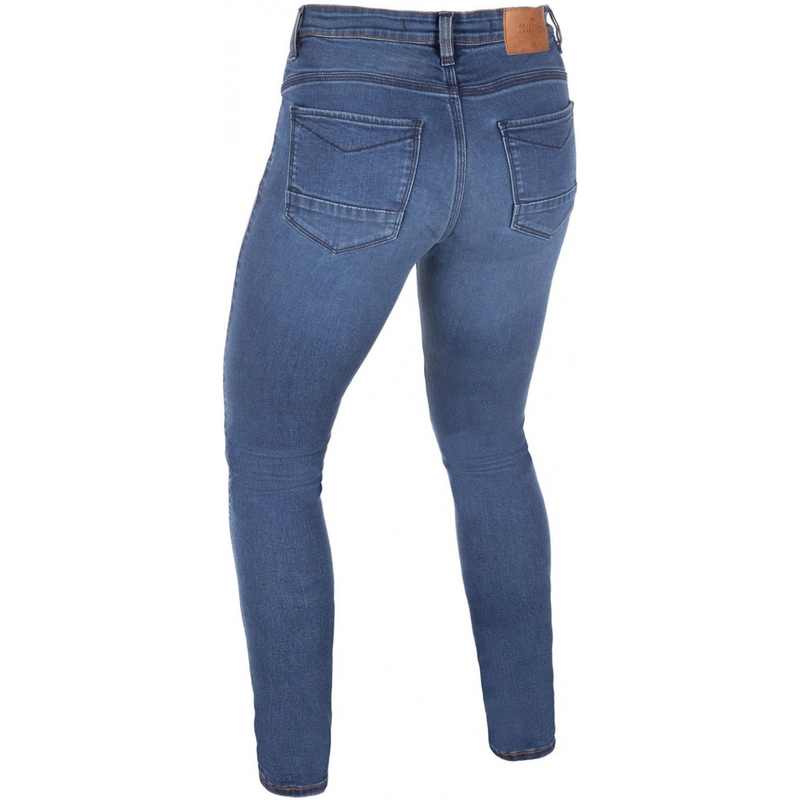 Jean moto femme Oxford Sofia AA jean court droit bleu