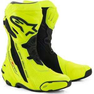 Bottes moto Alpinestars Supertech R jaune fluo-noir