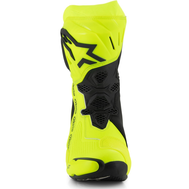Bottes moto Alpinestars Supertech R jaune fluo-noir