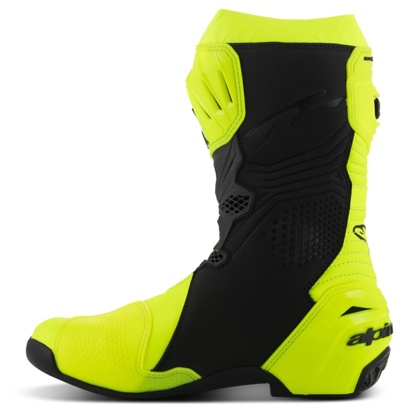 Bottes moto Alpinestars Supertech R jaune fluo-noir