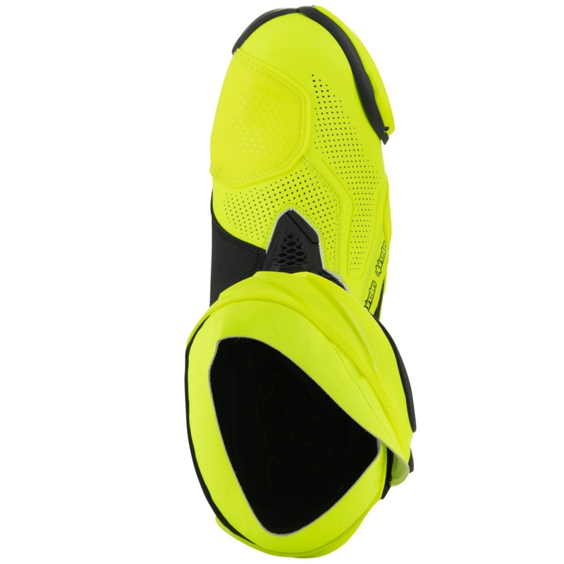 Bottes de moto Alpinestars Supertech R Vented jaune fluo-noir