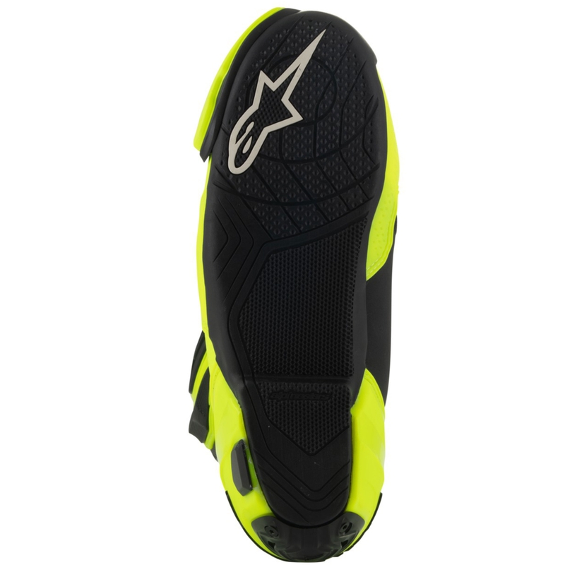 Bottes de moto Alpinestars Supertech R Vented jaune fluo-noir
