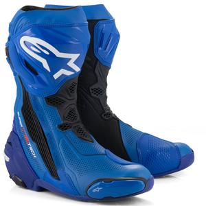 Bottes de moto ventilées Alpinestars Supertech R Bleu-Noir