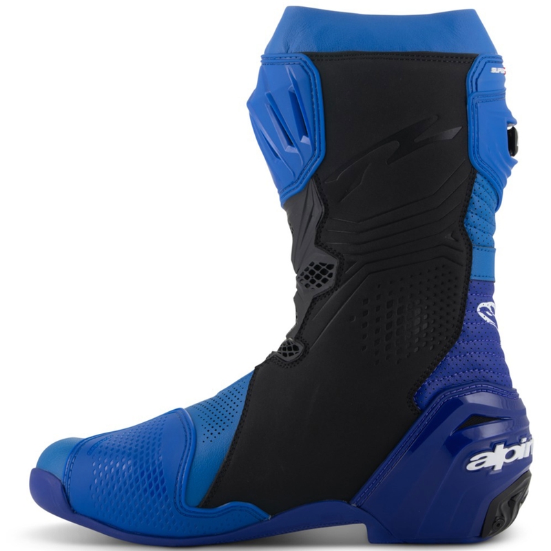 Bottes de moto ventilées Alpinestars Supertech R Bleu-Noir