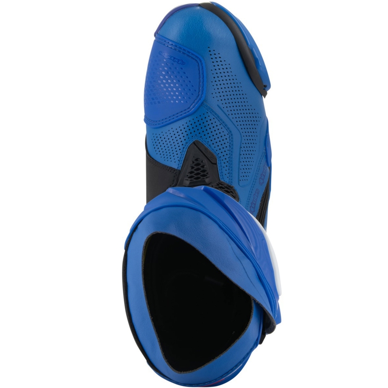 Bottes de moto ventilées Alpinestars Supertech R Bleu-Noir