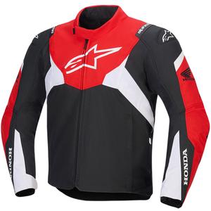 Veste moto imperméable Alpinestars T-Jaws V4, collection Honda, noir, rouge et blanc