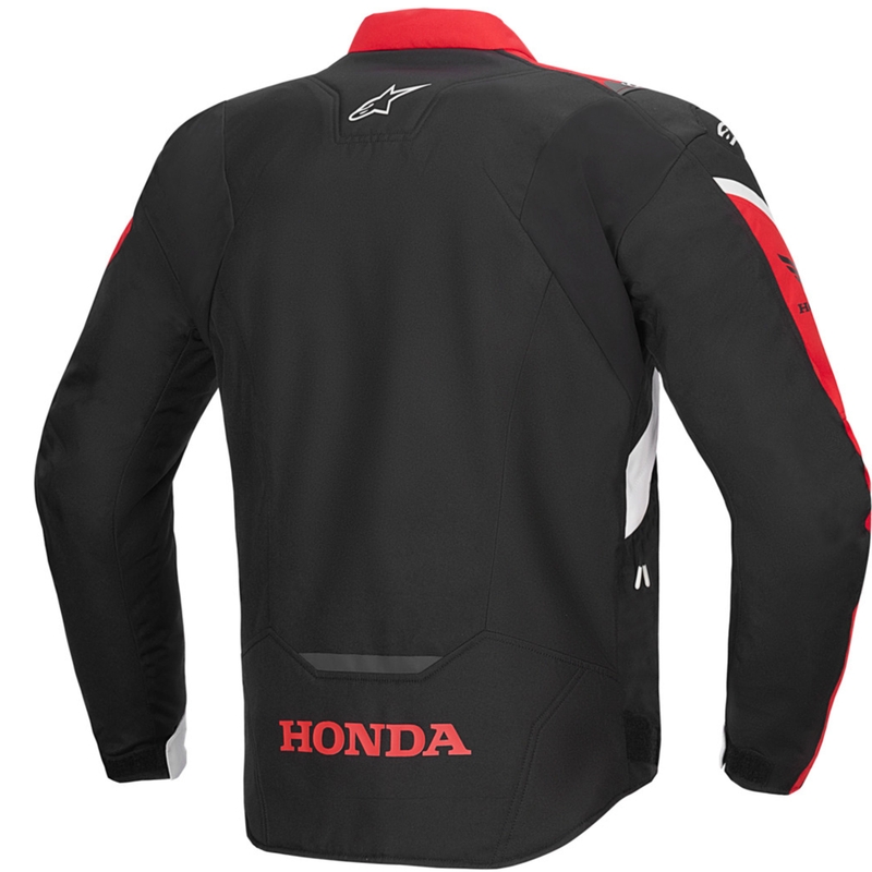 Veste moto imperméable Alpinestars T-Jaws V4, collection Honda, noir, rouge et blanc