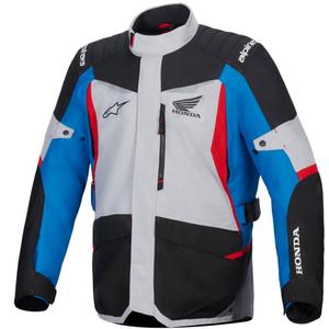 Veste moto imperméable Alpinestars ST-1 collection Honda gris-bleu-noir-rouge