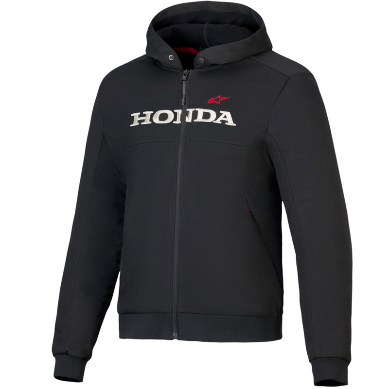 Sweat à capuche sport Alpinestars Chrome V3 collection Honda noir-beige-rouge