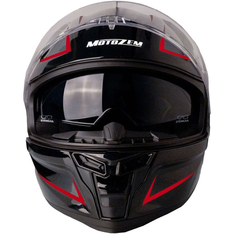 Casque moto intégral Motozem Guardian noir-rouge - II. qualité