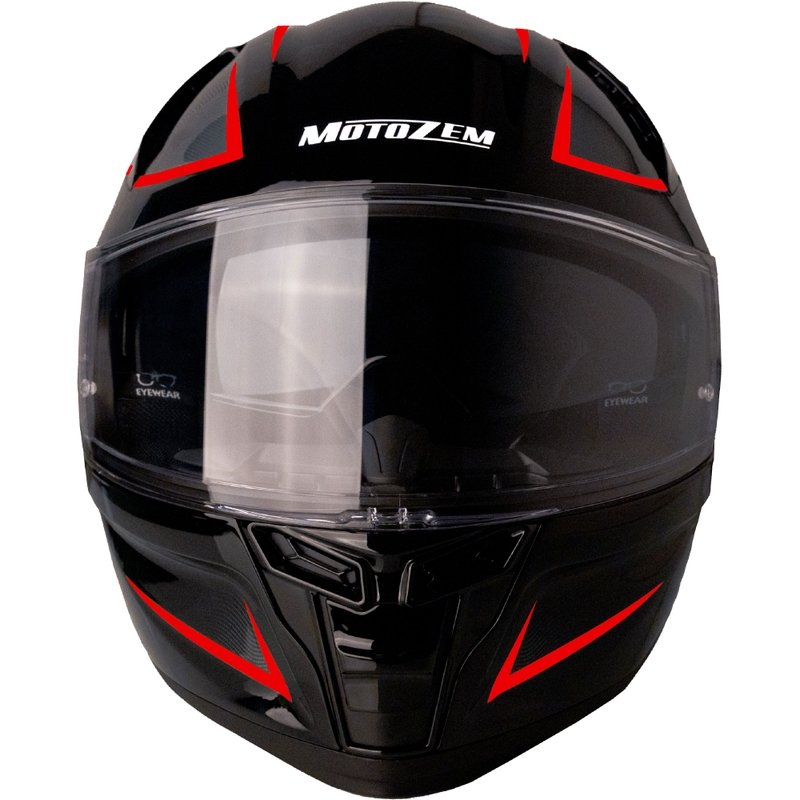 Casque moto intégral Motozem Guardian noir-rouge - II. qualité